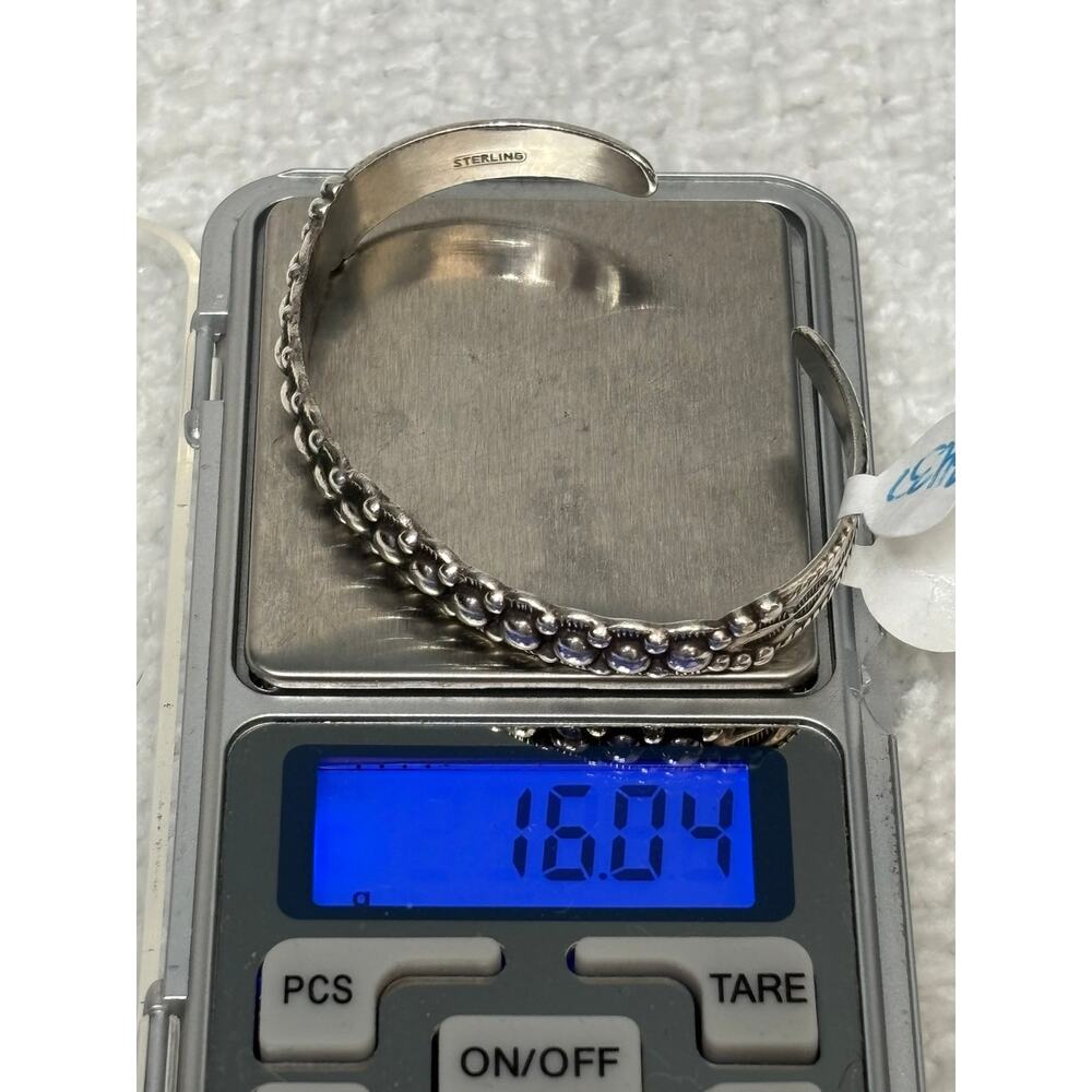 Solid Sterling Silver Native American Inspired Cu… - image 5